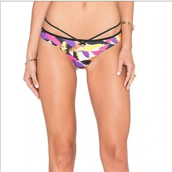 L'Agent by Agent Provocateur Avril Bikini Bottom in Multi & Print Size L - Picture 1 of 3